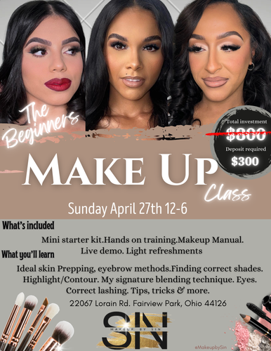 The Beginners Makeup Class 📍Cleveland 4/27/25